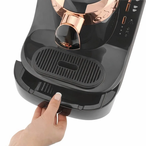 Arzum OKKA Turkish Coffee Maker - Black and Copper, Model OK001/BLACK, 710W