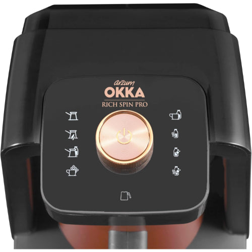 Arzum OKKA Rich Spin Pro Coffee Machine - Copper - Model OK0026, 700W