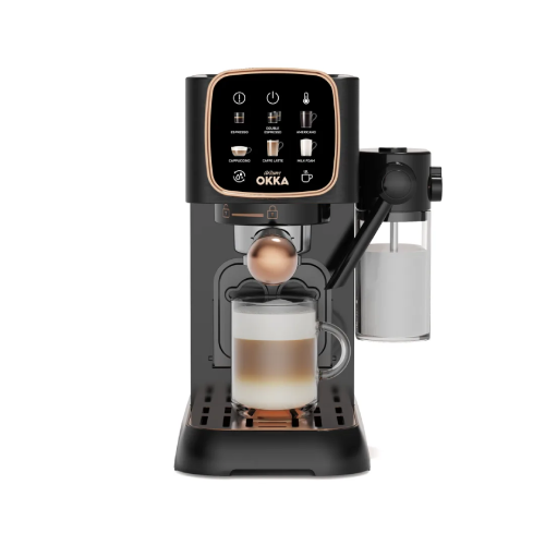 Arzum OKKA Solo M Semi-Automatic Espresso Machine - Black and Copper Model OK0032-0400