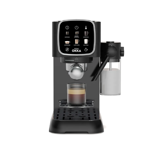 Arzum OKKA Solo M Semi-Automatic Espresso Machine - Black and Silver Model OK0032-0500