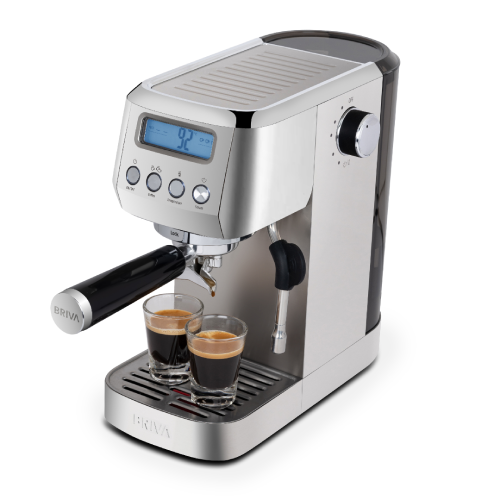 Professional Mocha Plus Espresso Coffee Machine – 20 Bar Pressure – Prepares All Coffee Types with Steam Wand and LCD Display
