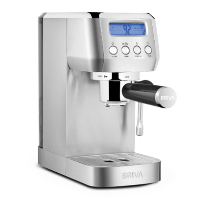 Professional Mocha Plus Espresso Coffee Machine – 20 Bar Pressure – Prepares All Coffee Types with Steam Wand and LCD Display