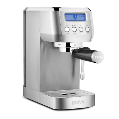 Professional Mocha Plus Espresso Coffee Machine – 20 Bar Pressure – Prepares All Coffee Types with Steam Wand and LCD Display