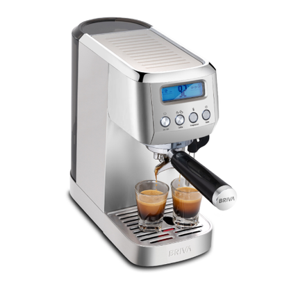 Professional Mocha Plus Espresso Coffee Machine – 20 Bar Pressure – Prepares All Coffee Types with Steam Wand and LCD Display