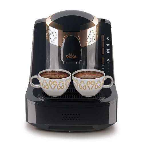Arzum OKKA Turkish Coffee Maker - Black and Copper, Model OK001/BLACK, 710W