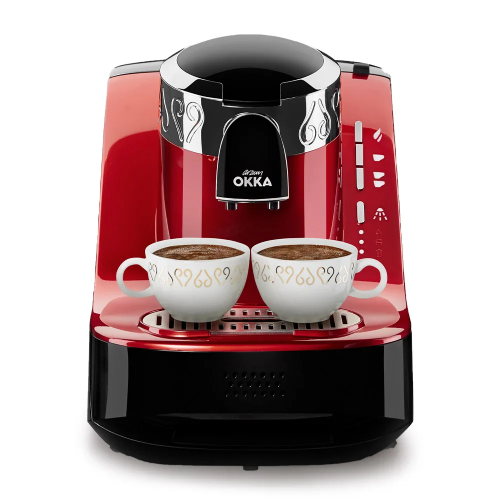 Arzum OKKA Coffee Maker - Red Silver - Model OK002-N- 710W