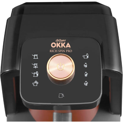Arzum OKKA Rich Spin Pro Coffee Machine - Copper - Model OK0026, 700W