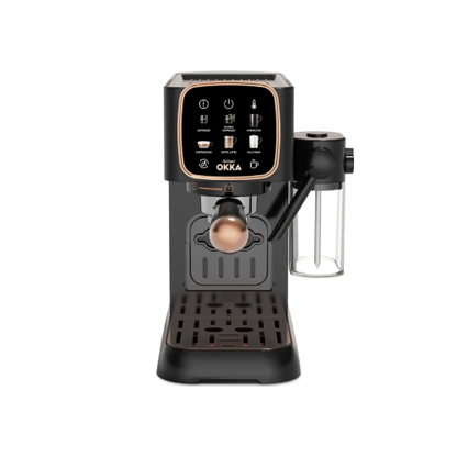Arzum OKKA Solo M Semi-Automatic Espresso Machine - Black and Copper Model OK0032-0400