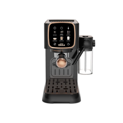 Arzum OKKA Solo M Semi-Automatic Espresso Machine - Black and Copper Model OK0032-0400