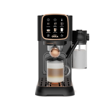 Arzum OKKA Solo M Semi-Automatic Espresso Machine - Black and Copper Model OK0032-0400