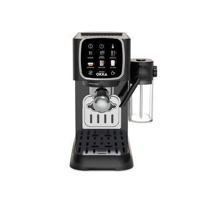 Arzum OKKA Solo M Semi-Automatic Espresso Machine - Black and Silver Model OK0032-0500