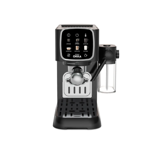 Arzum OKKA Solo M Semi-Automatic Espresso Machine - Black and Silver Model OK0032-0500