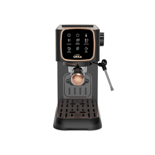Arzum OKKA Solo Semi-Automatic Espresso Machine - Black and Copper - Model OK0034-0400